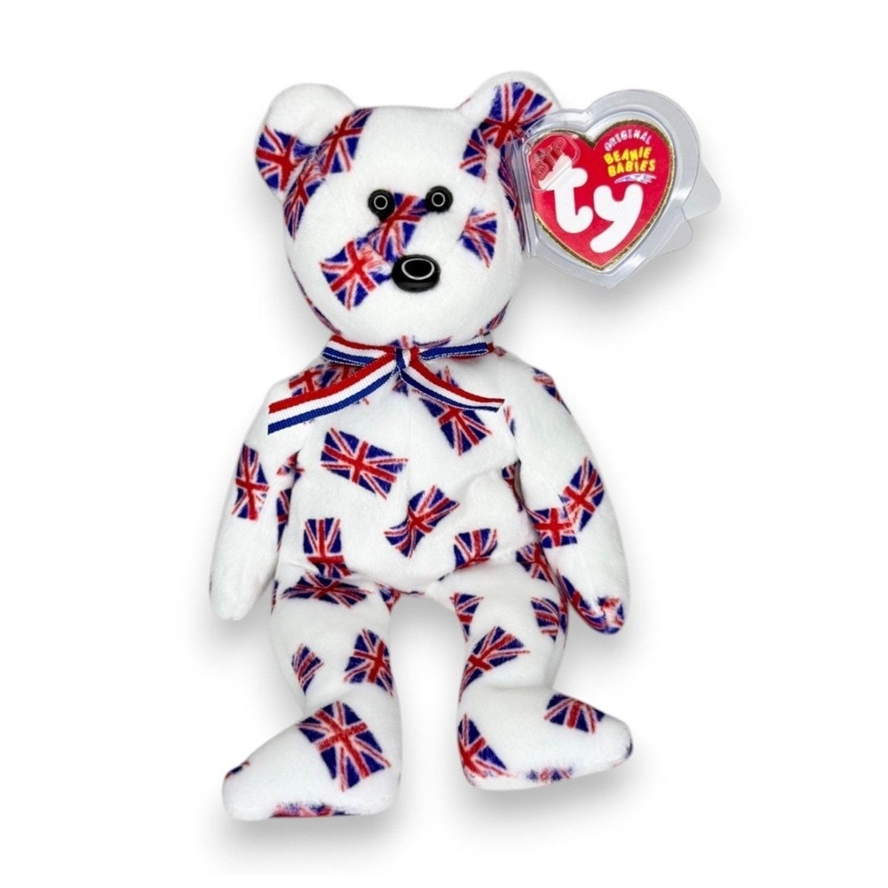 Jack the Bear | Union Jack Celebration | Mint Heart Tag TY Beanie Baby
